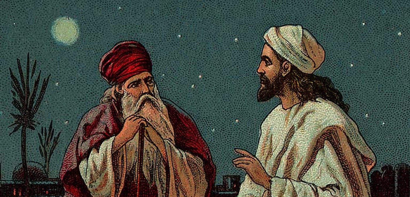 Jesus and Nicodemus, which fits the theme of this announcement.